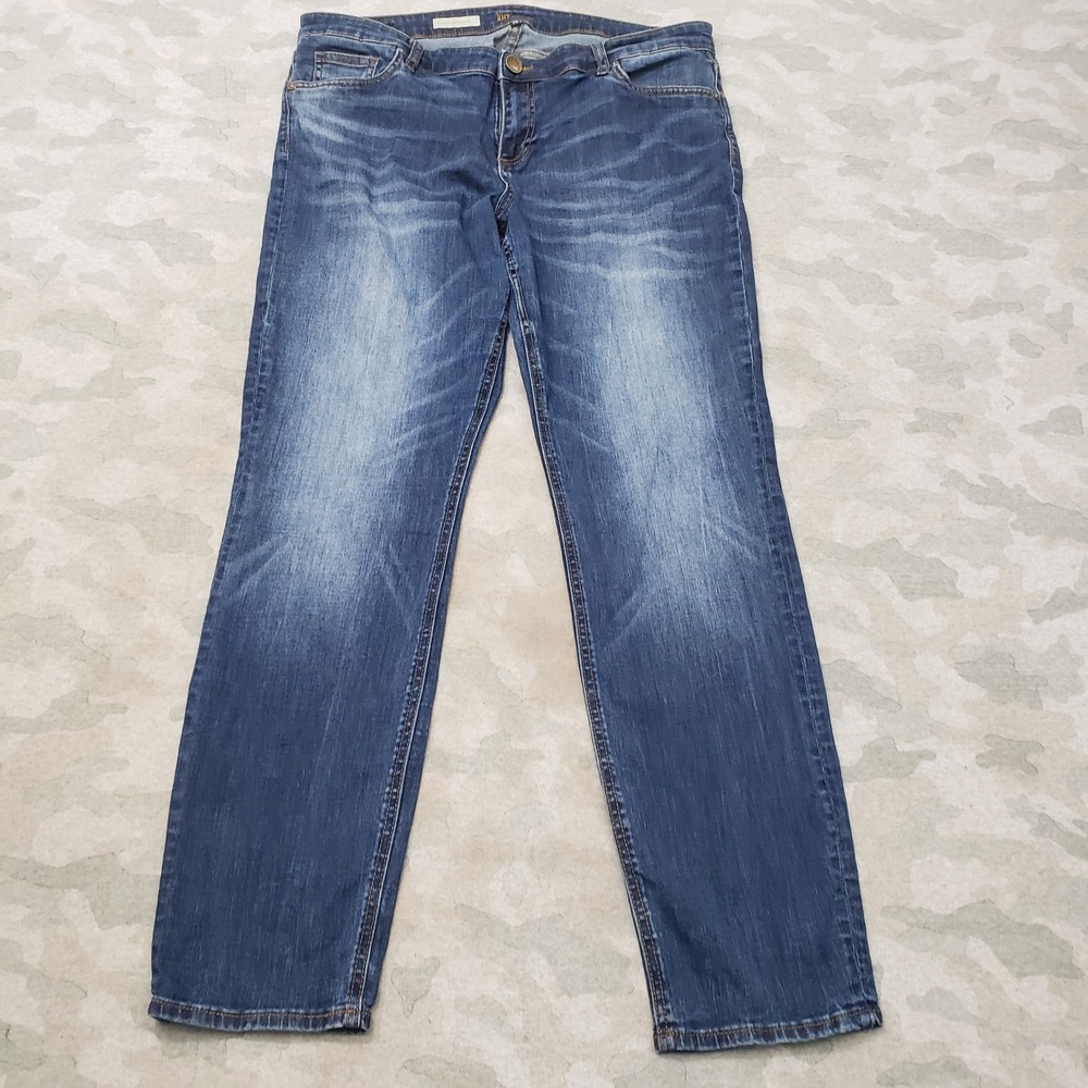 Kut from the Kloth Slouchy Boyfriend Jeans Womens 14 Blue Denim Stretch